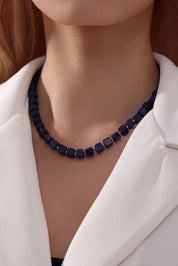 Square Blue Lapis Lazuli Necklace