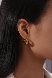 Thick Twist Gold Hoop Earrings