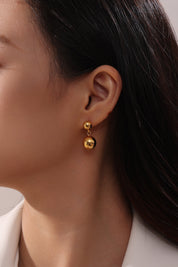 Dual Golden Ball Earrings