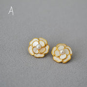 Camellia Pearl Earrings