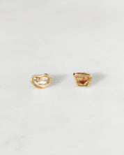 A Bean and a Box 14K Diamond Macle Floating Studs