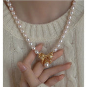 Princess Bow Freshwater Pearl Necklace