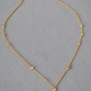 Y-Necklace with Dazzling Drop Zirconia