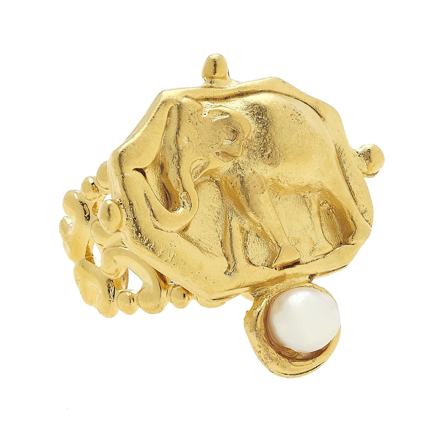 Pearl Elephant Ring