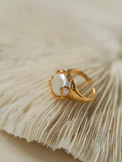 Flower Bud Baroque Pearl Ring