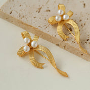 Butterfly Ribbon Freshwater Pearl Brooch