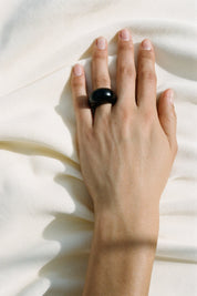 Medium Onyx Donut Ring