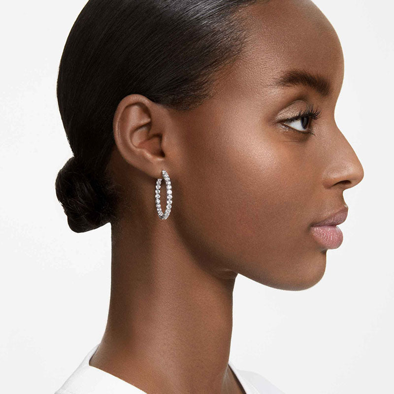 Zirconia Circle Hoop Earrings - Classic & Minimalist