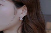 Hoop Zirconia Pearl Earrings