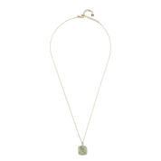 14kt Asscher Cut Green Amethyst Necklace