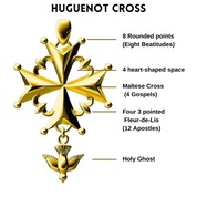 Huguenot Cross Pendant Gold Vermeil (US)