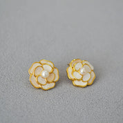 Camellia Pearl Earrings