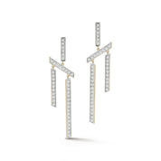 14kt Slanted Twin Bar Earrings