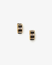 Baguette Checker Huggie Earrings