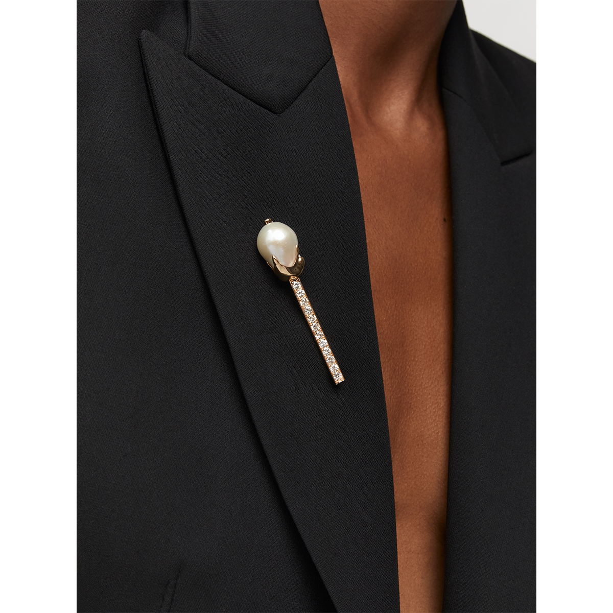 14kt Baroque Pearl Scepter Brooch