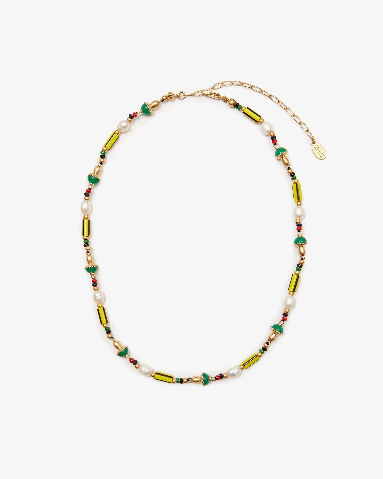 Beaded Stripe Necklace