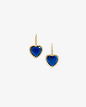 Bezel Heart Earrings