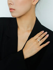 Sleek Curved Open Ring