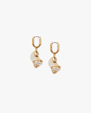 Shell Le Link Huggie Earrings