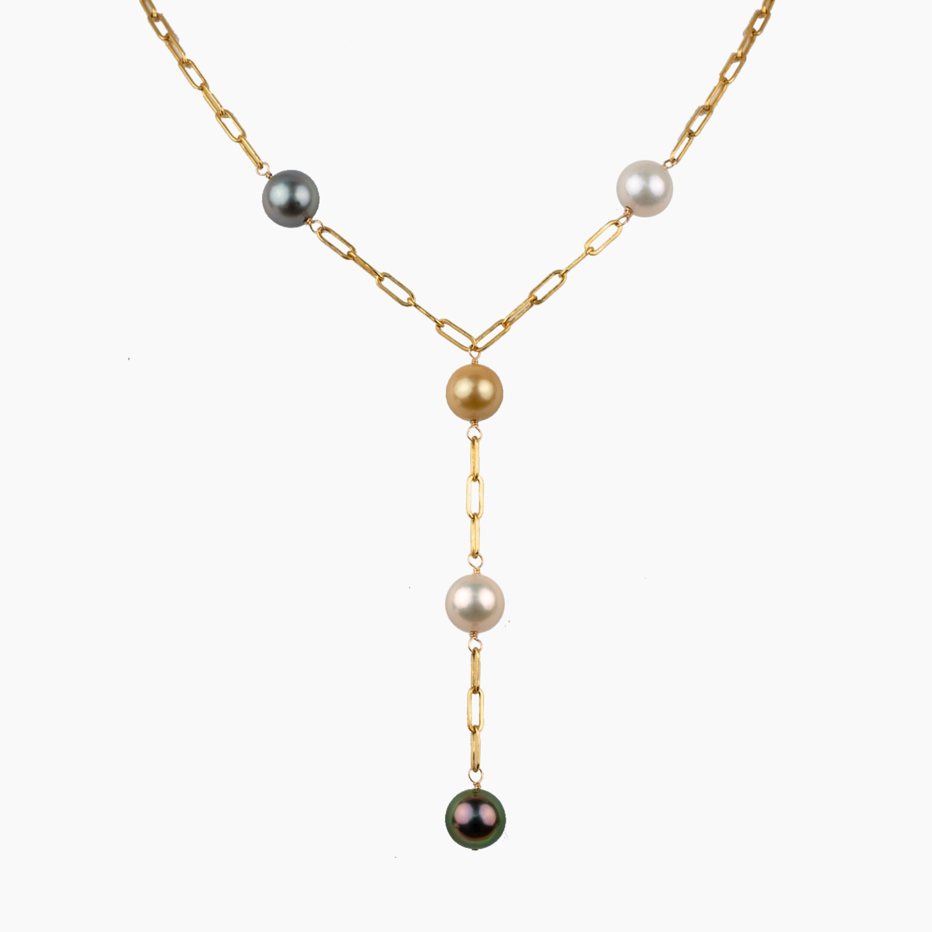 Kelly Multicolor Pearl Y Necklace