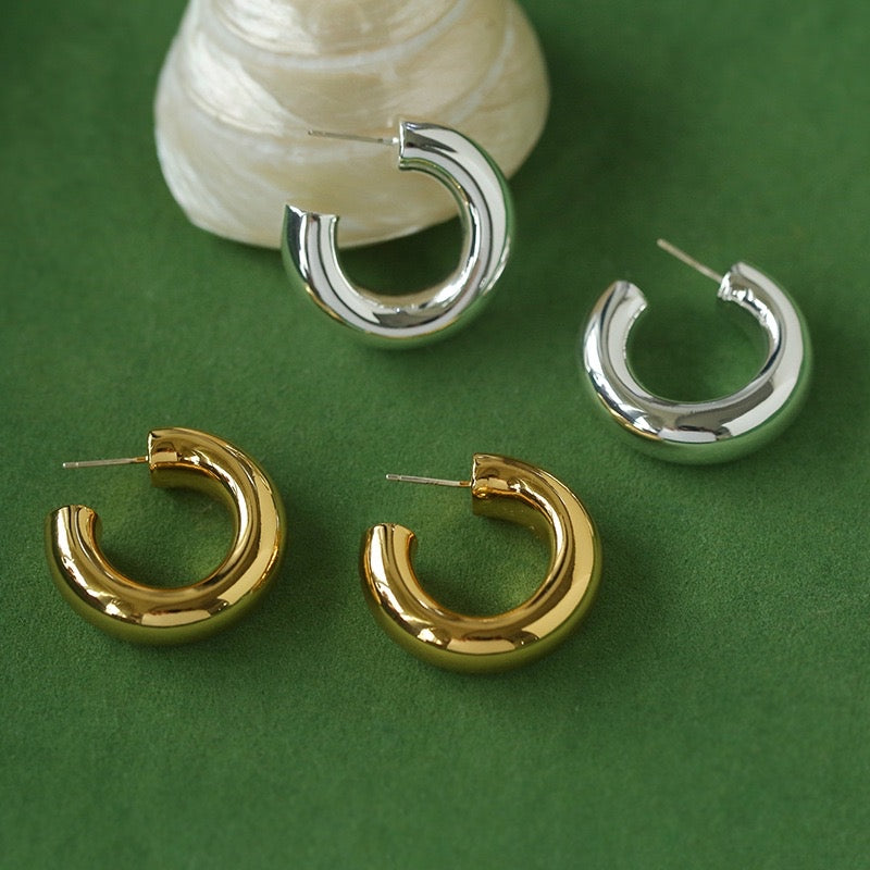 Large Bold Hoop Earrings