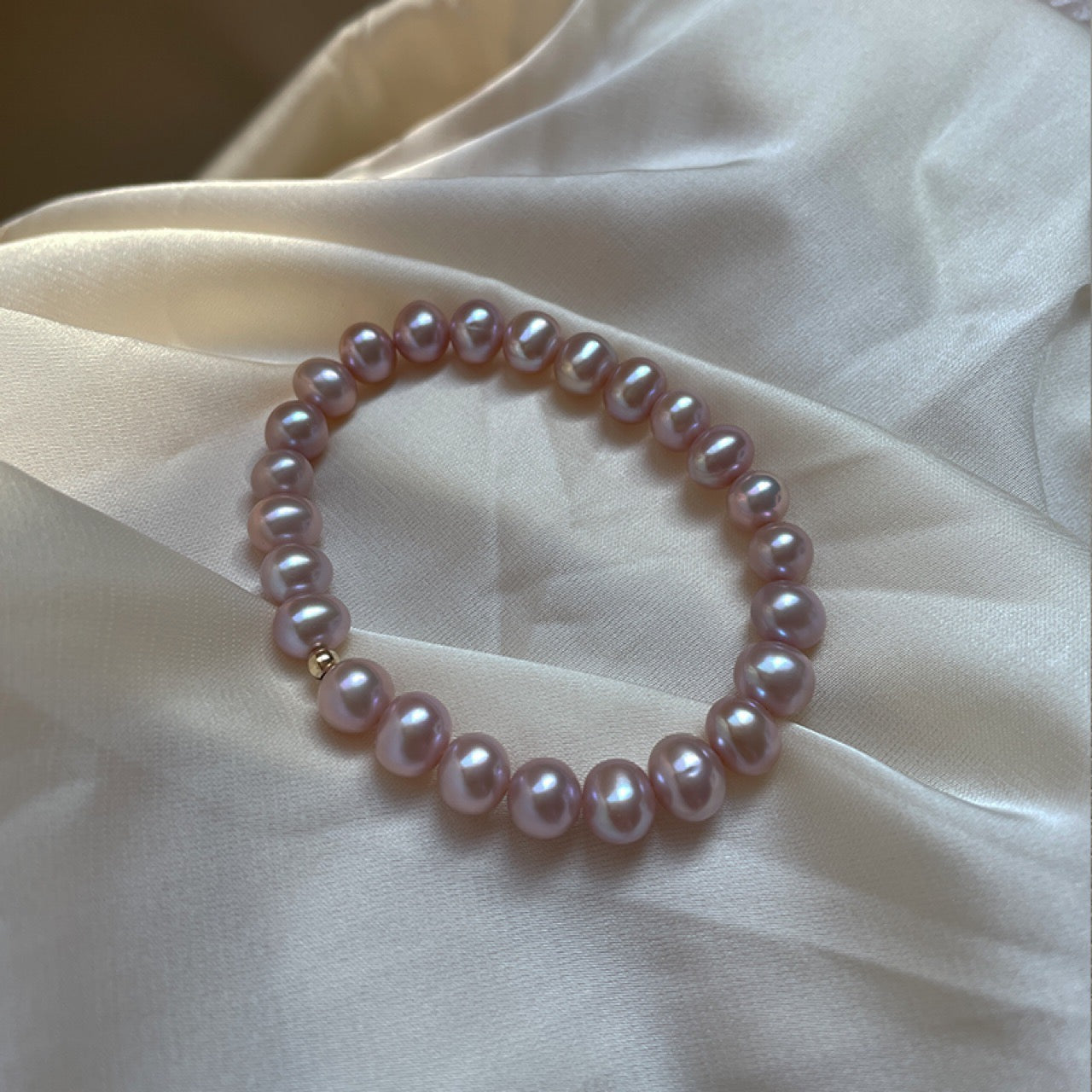 Pink Purple Freshwater Pearl Bracelet