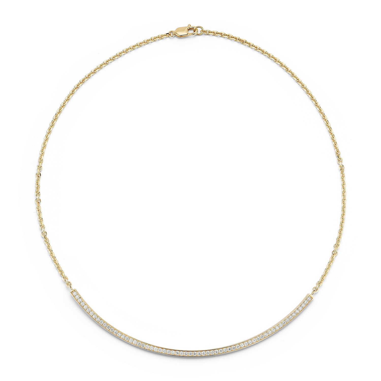 14kt Diamond Bar Collar Necklace