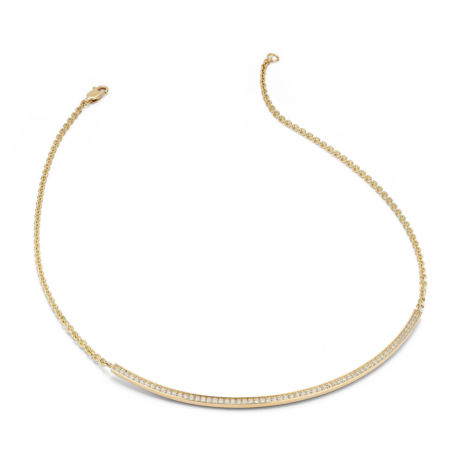 14kt Diamond Bar Collar Necklace