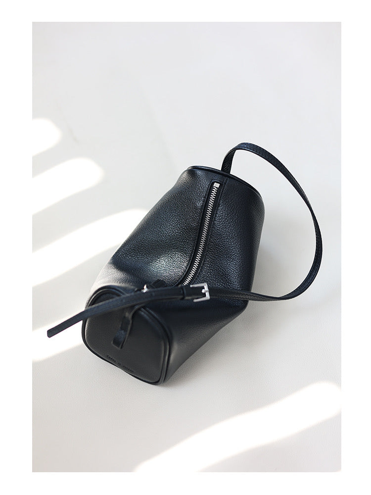 Lilian Genuine Leather Underarm Cylinder Bag