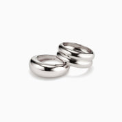 Domed Ridge Ring Set