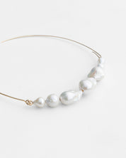 Baroque Pearl Crescent Collar