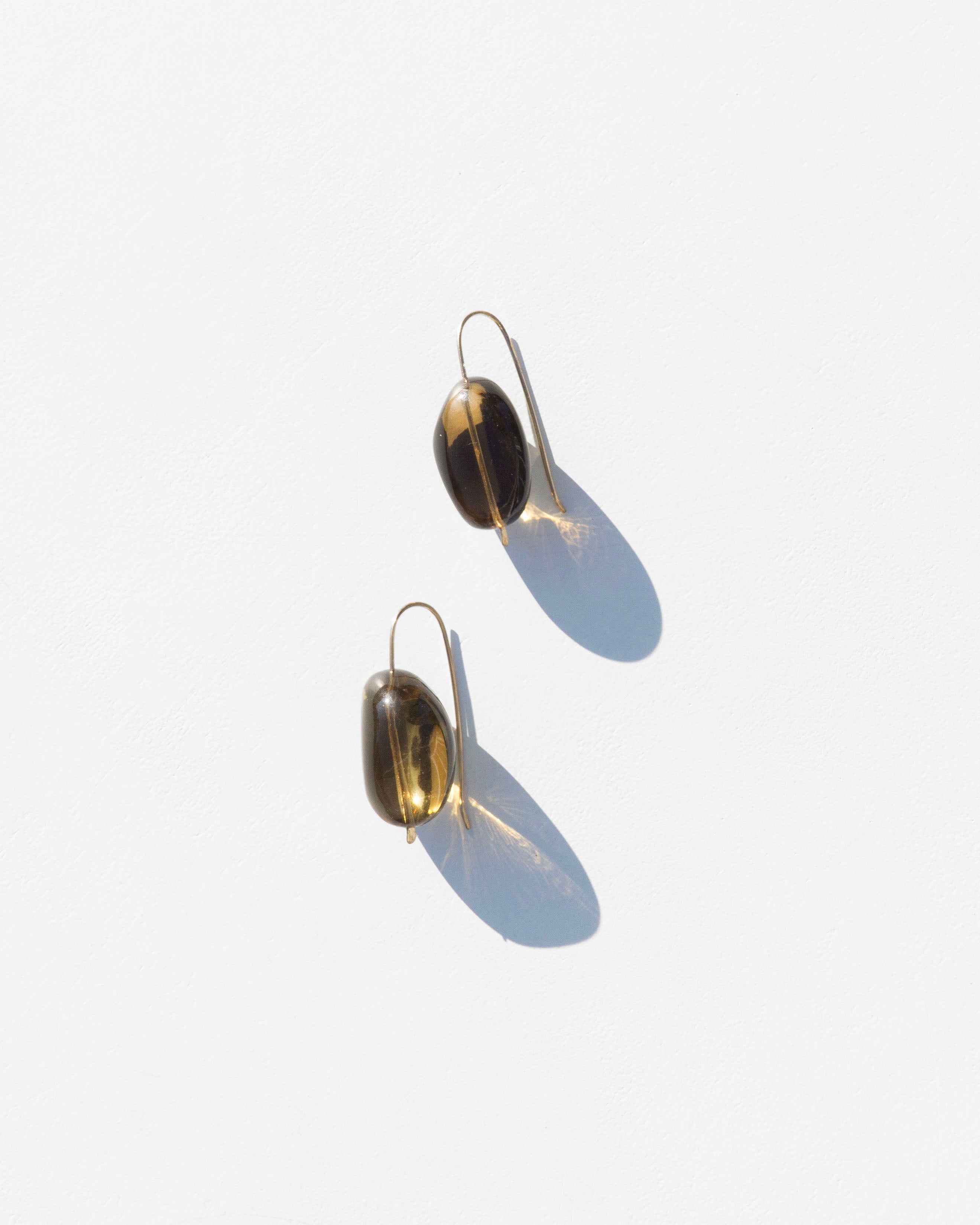 Cognac Quartz Drop Earrings