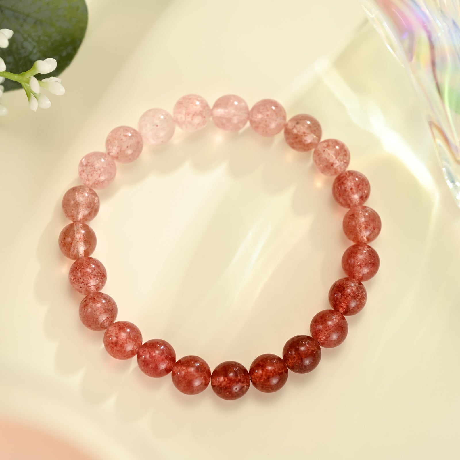 Natural Strawberry Quartz Bracelet