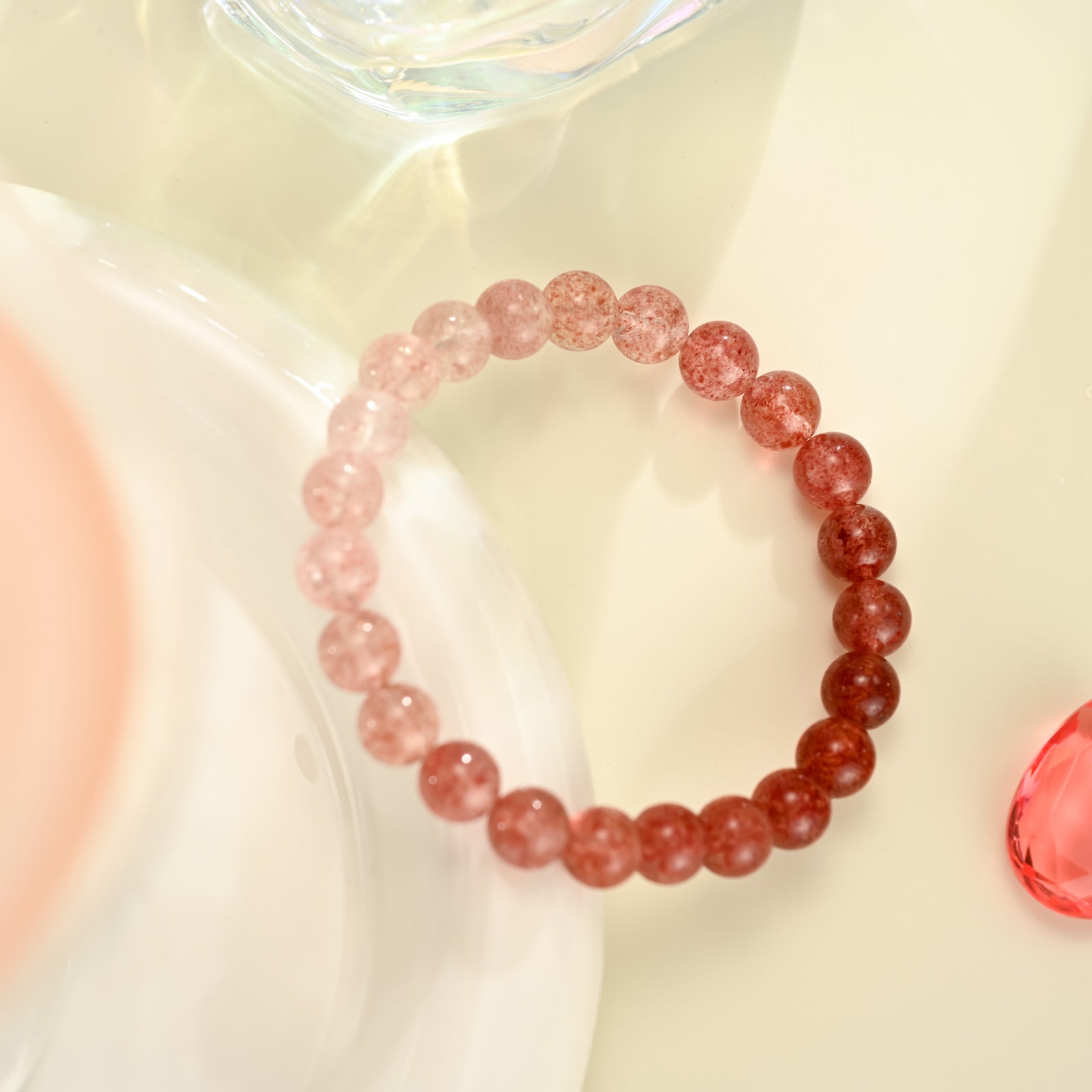 Natural Strawberry Quartz Bracelet