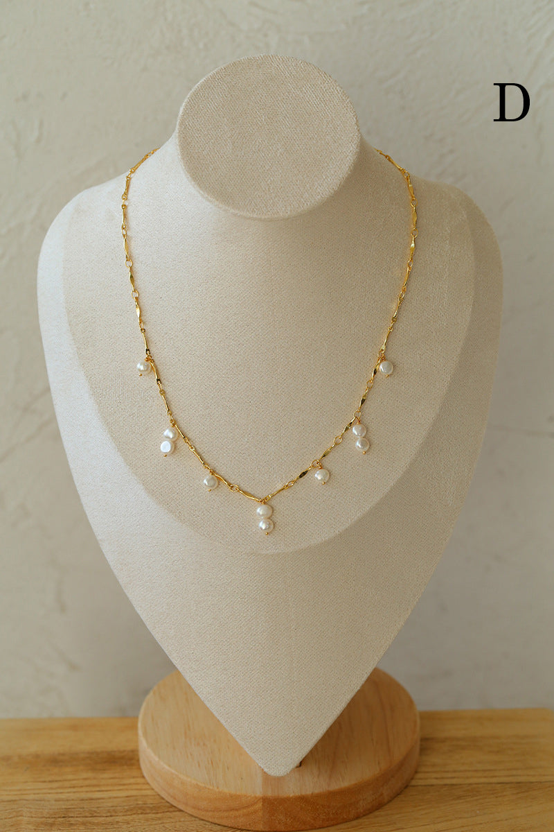 Freshwater Pearl Spliced Chain Necklace