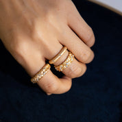 Luxurious Vintage Raffia Woven Ring