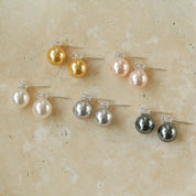 10mm Swarovsk Pearl Zirconia Stone Earrings