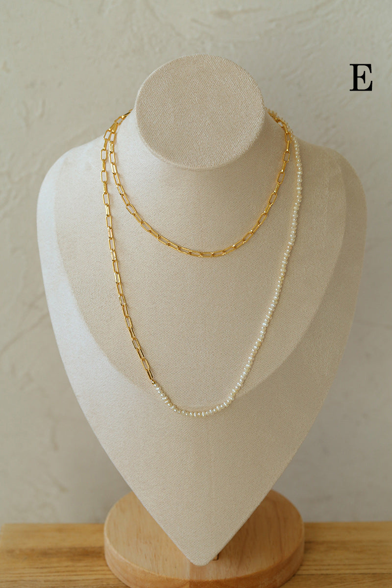 Freshwater Pearl Spliced Chain Necklace