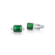 Emerald Cut Malachite Cufflinks