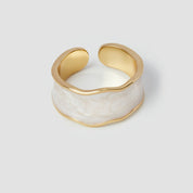 Enamel Charm Open Ring