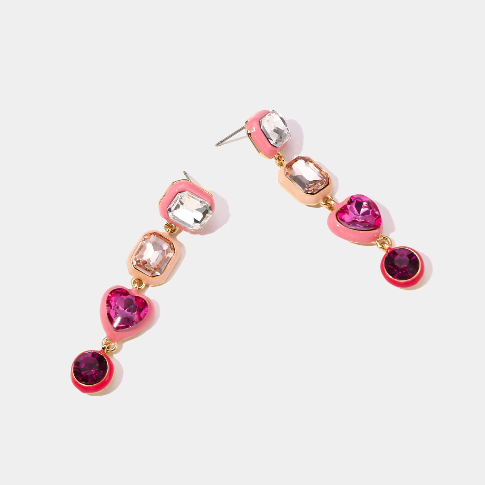 Enamel Heart Earrings