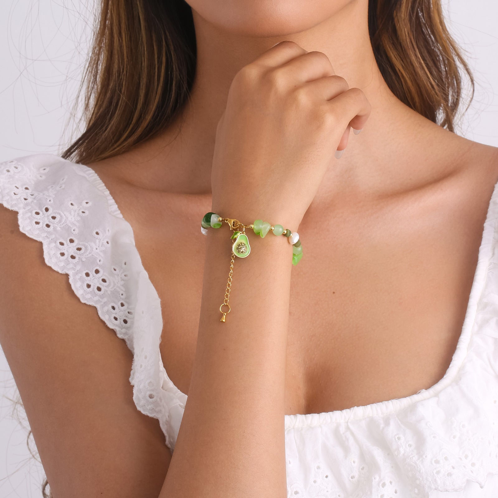 Pearl Avocado Bracelet