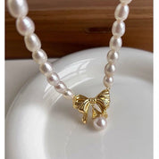 Princess Bow Freshwater Pearl Necklace