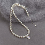 Iridescent Heart Freshwater Pearl Necklace