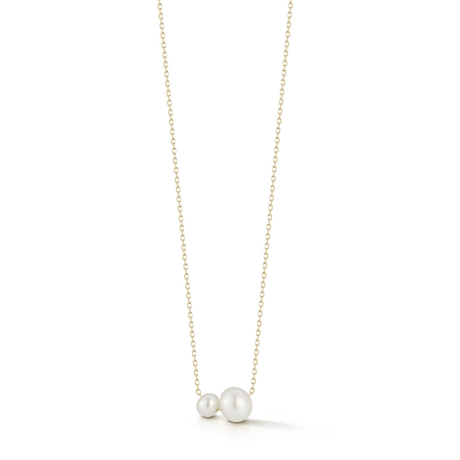 14kt Duo Suspended Pearl Necklace