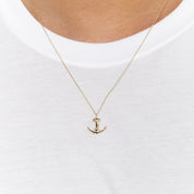 14kt Nautical Anchor Necklace