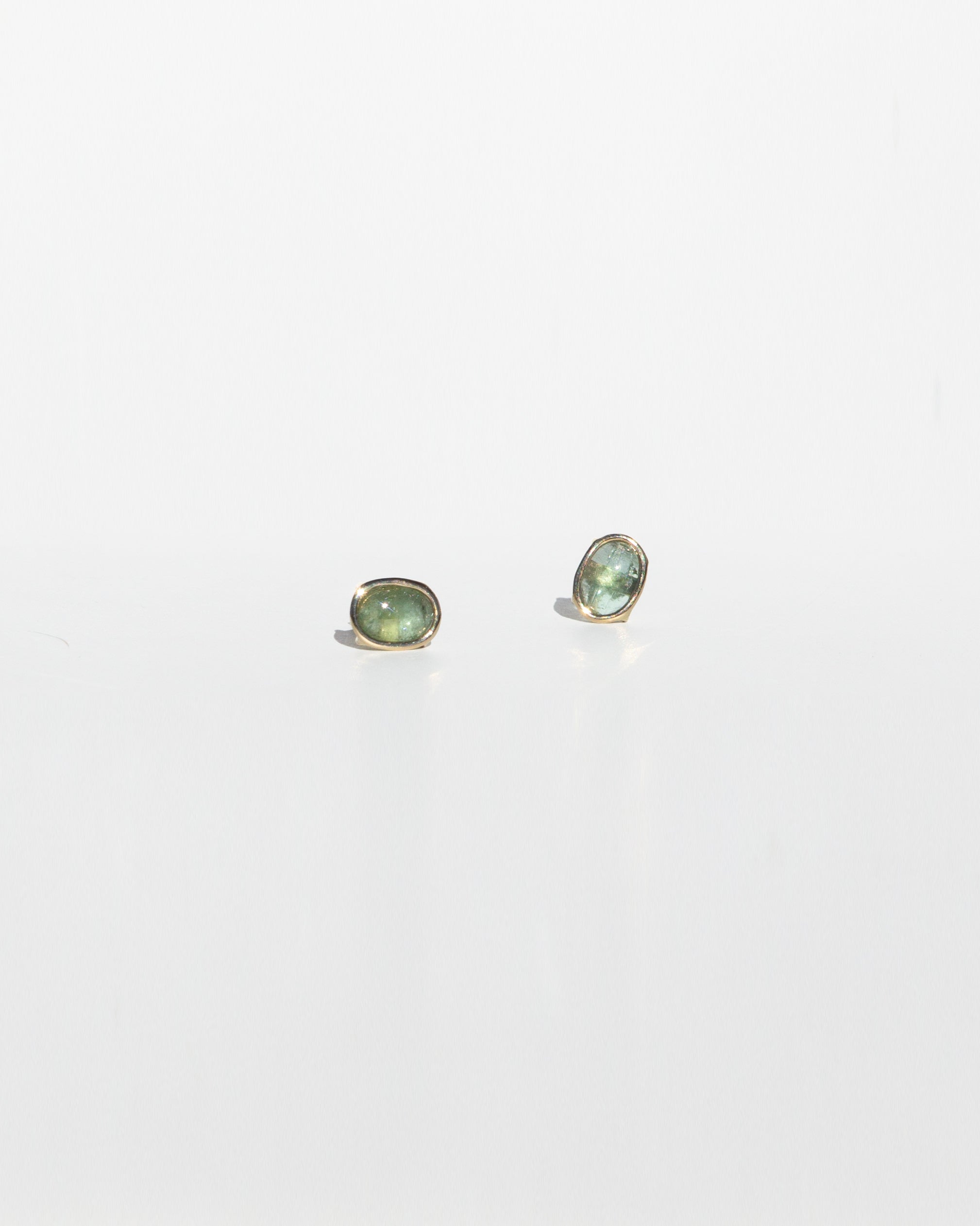 14K Pine Tourmaline Floating Studs