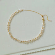 FELICITY Layered Rice Pearls Choker Necklace and Bracelet ( Purchase individually)