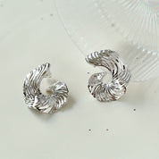 Silver Wave Earrings