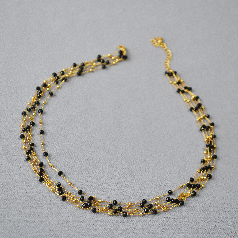 Multi-Layered Mini Spinel Necklace